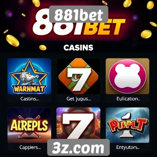 Comparativo de jogos disponíveis na plataforma 881bet