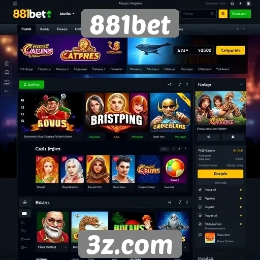 Interface do site 881bet e usabilidade para jogadores
