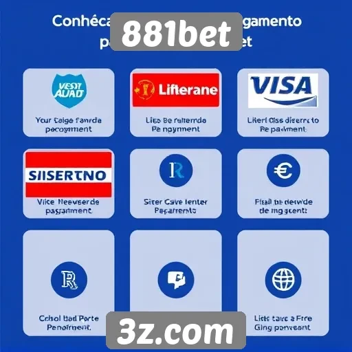 Métodos de pagamento aceitos na plataforma 881bet